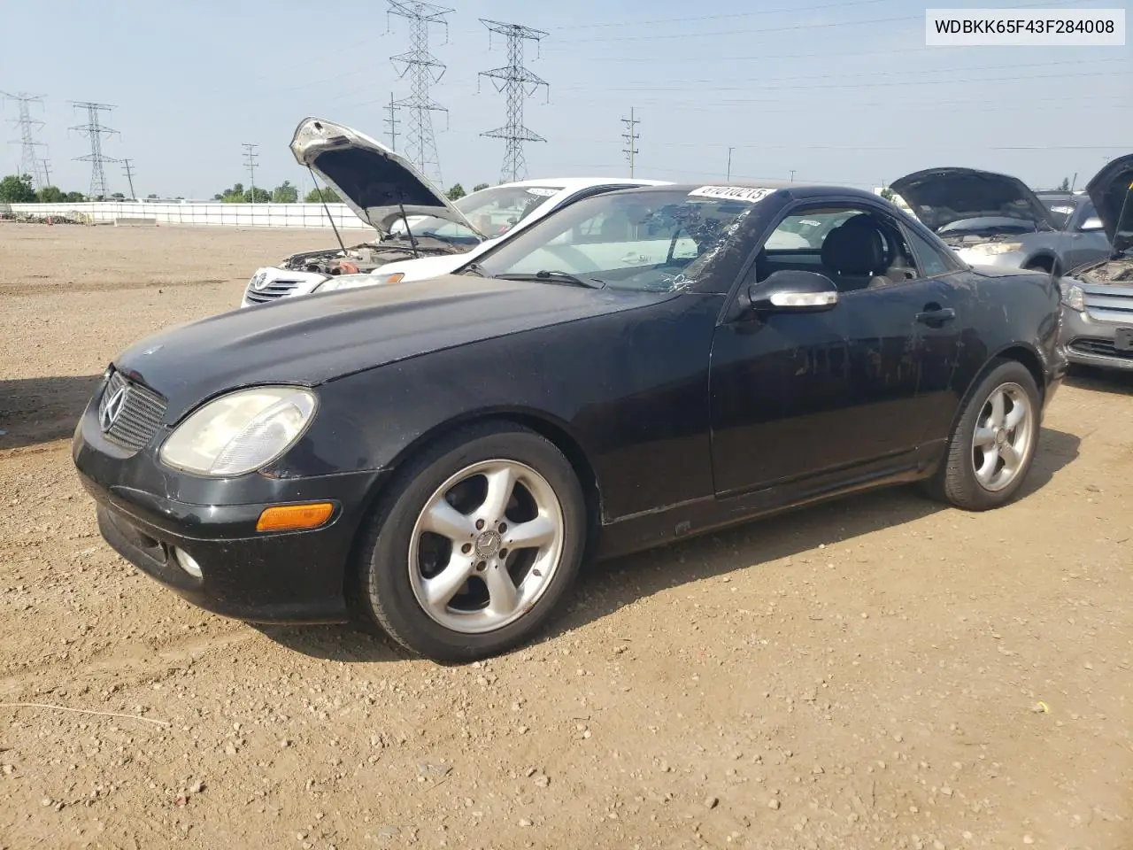 2003 Mercedes-Benz Slk 320 VIN: WDBKK65F43F284008 Lot: 61010215