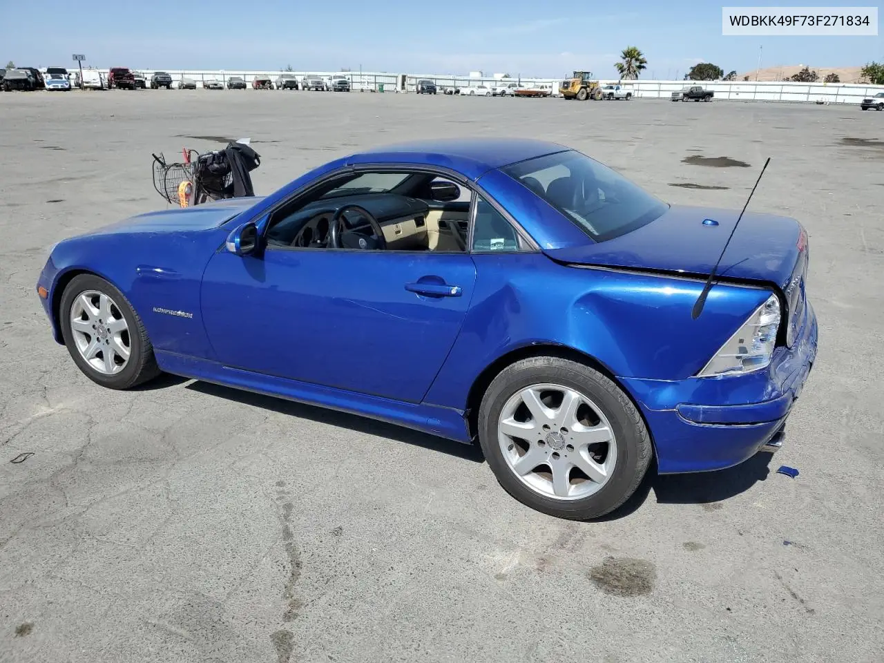 2003 Mercedes-Benz Slk 230 Kompressor VIN: WDBKK49F73F271834 Lot: 63347645