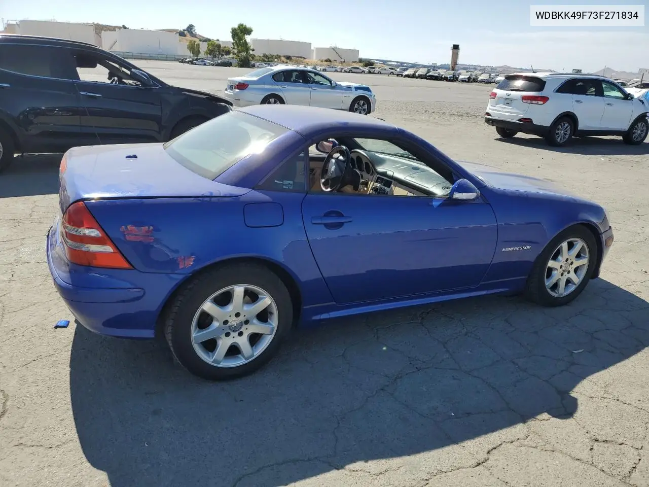 2003 Mercedes-Benz Slk 230 Kompressor VIN: WDBKK49F73F271834 Lot: 63347645