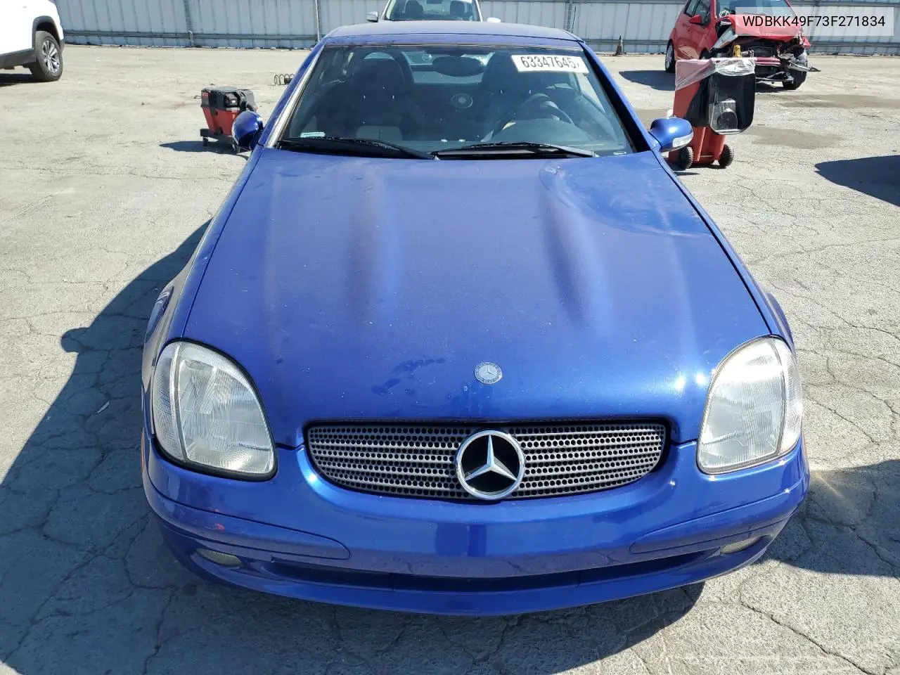 2003 Mercedes-Benz Slk 230 Kompressor VIN: WDBKK49F73F271834 Lot: 63347645