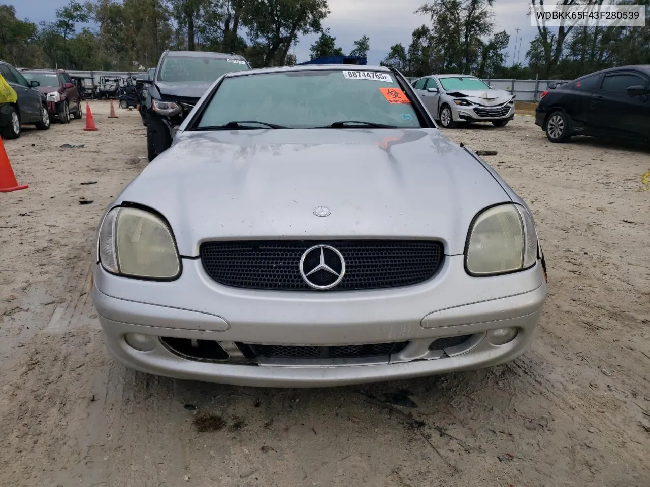 2003 Mercedes-Benz Slk 320 VIN: WDBKK65F43F280539 Lot: 88744765