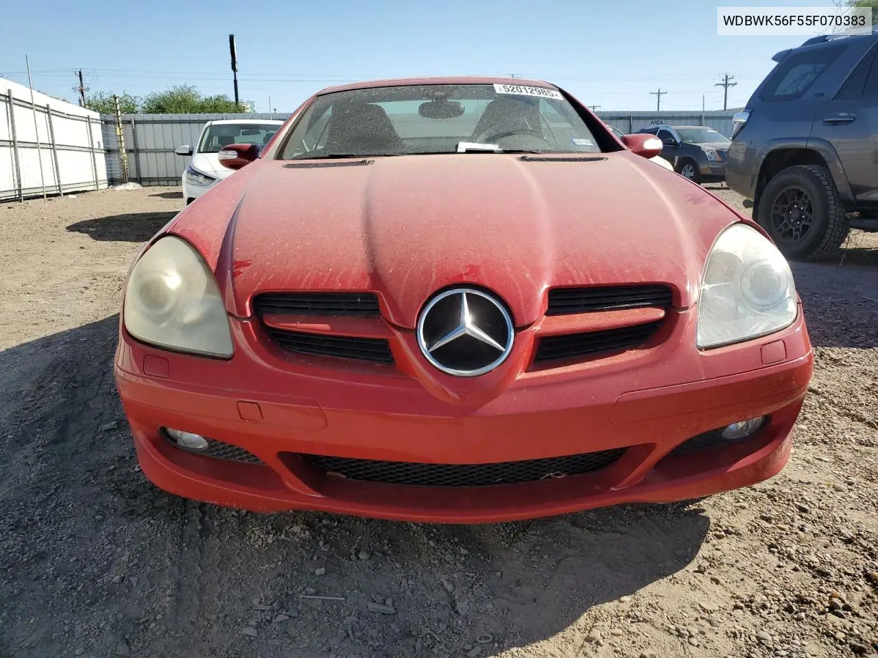2005 Mercedes-Benz Slk 350 VIN: WDBWK56F55F070383 Lot: 52012985