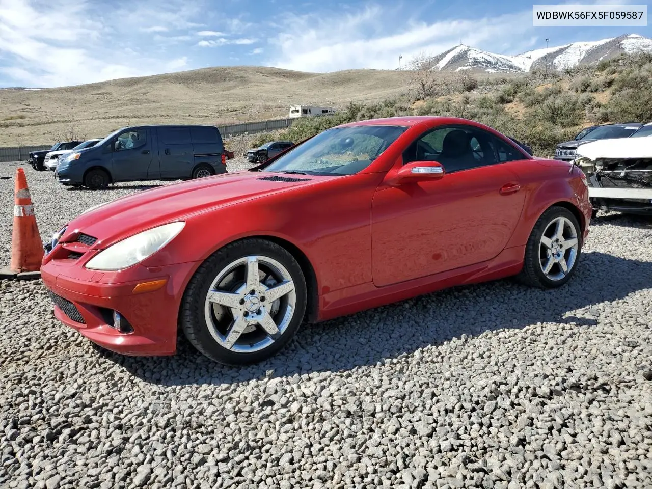 2005 Mercedes-Benz Slk 350 VIN: WDBWK56FX5F059587 Lot: 52400565