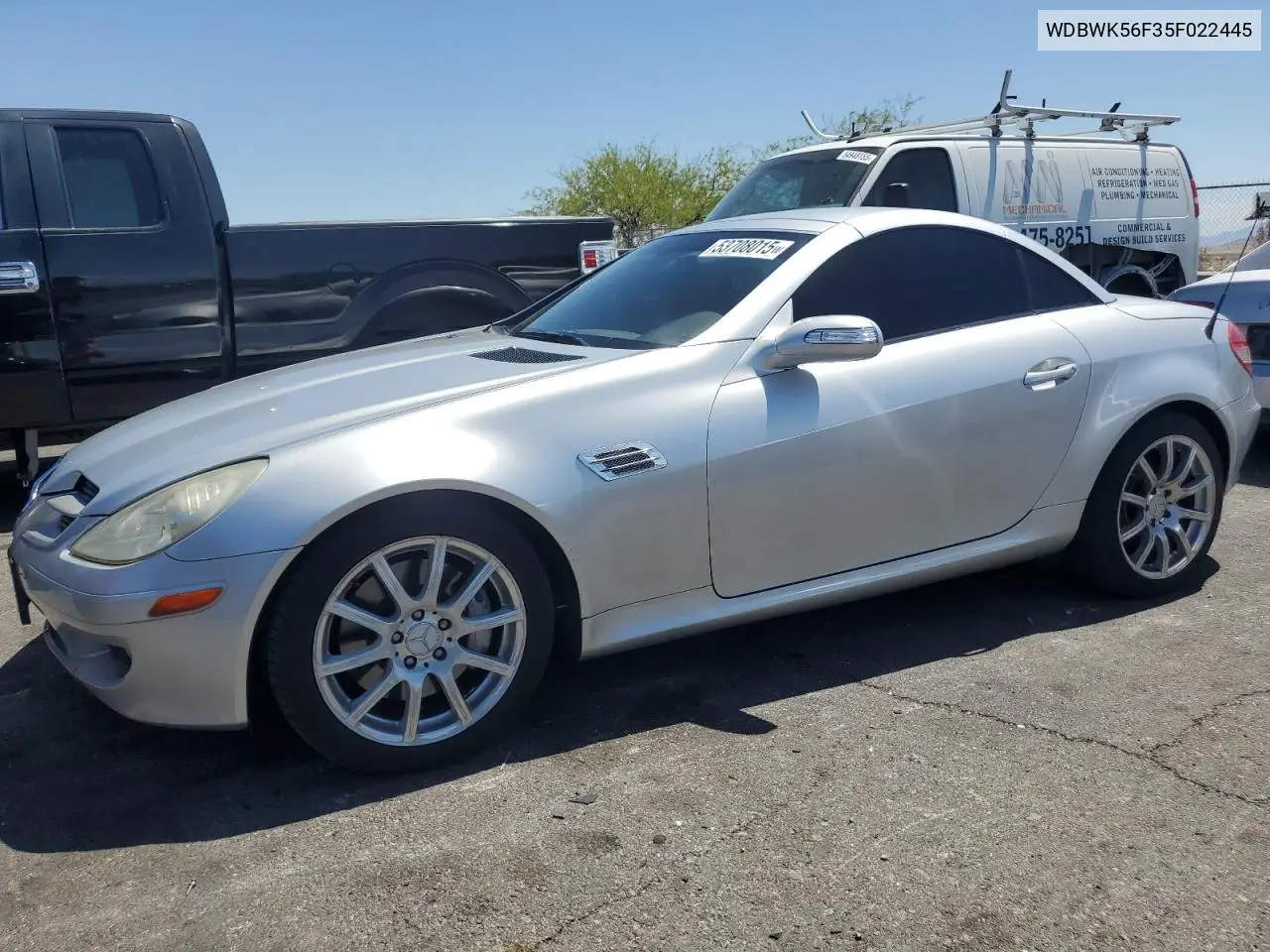 2005 Mercedes-Benz Slk 350 VIN: WDBWK56F35F022445 Lot: 53708015