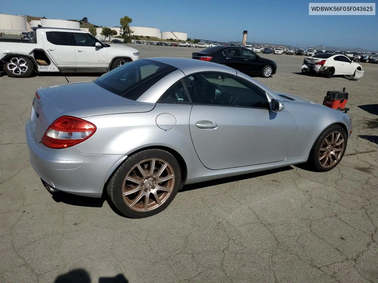 2005 Mercedes-Benz Slk 350 VIN: WDBWK56F05F043625 Lot: 55623625