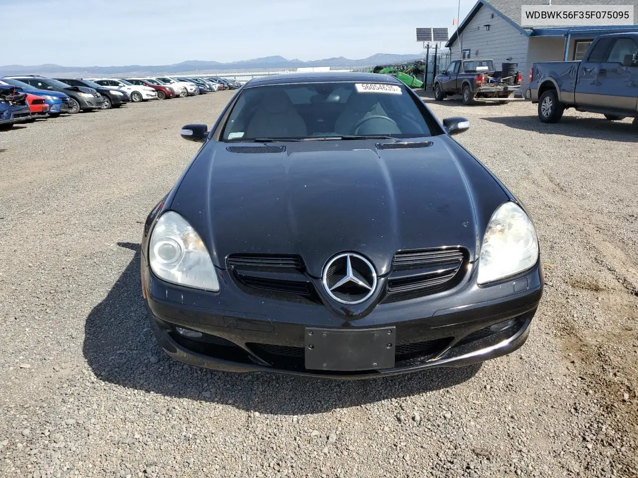 2005 Mercedes-Benz Slk 350 VIN: WDBWK56F35F075095 Lot: 56054635