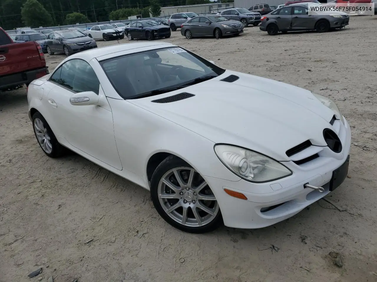2005 Mercedes-Benz Slk 350 VIN: WDBWK56F75F054914 Lot: 57760195