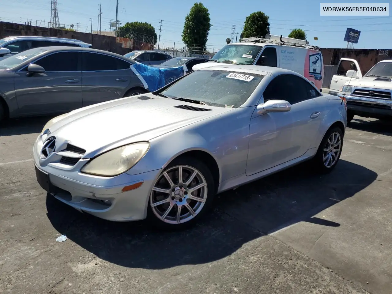 2005 Mercedes-Benz Slk 350 VIN: WDBWK56F85F040634 Lot: 63417715