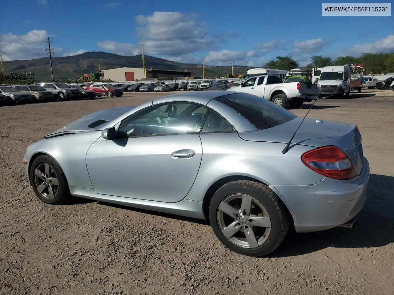 2006 Mercedes-Benz Slk 280 VIN: WDBWK54F56F115231 Lot: 52214905