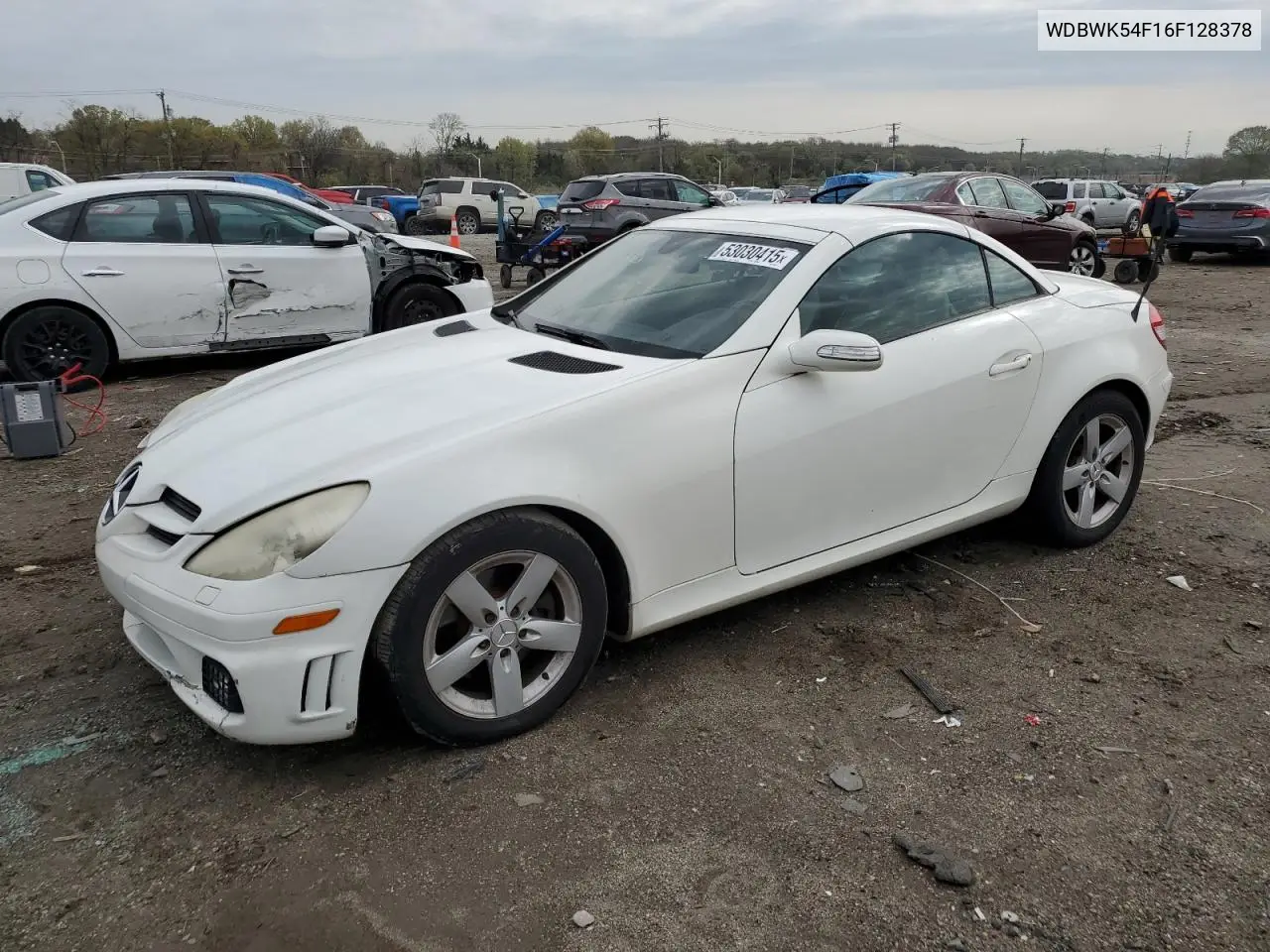 2006 Mercedes-Benz Slk 280 VIN: WDBWK54F16F128378 Lot: 53030415