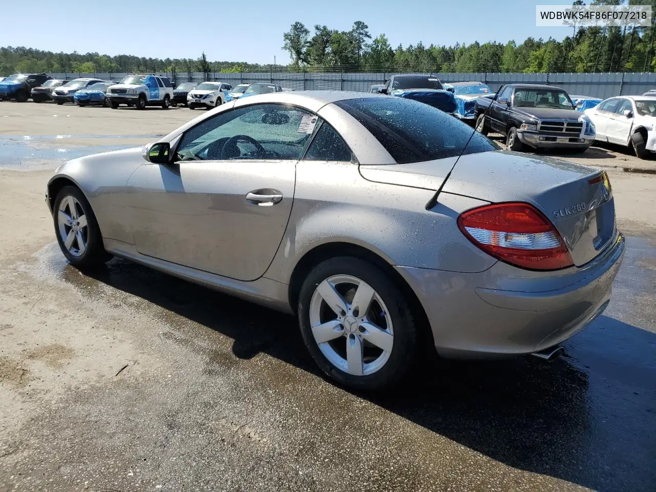2006 Mercedes-Benz Slk 280 VIN: WDBWK54F86F077218 Lot: 53030635
