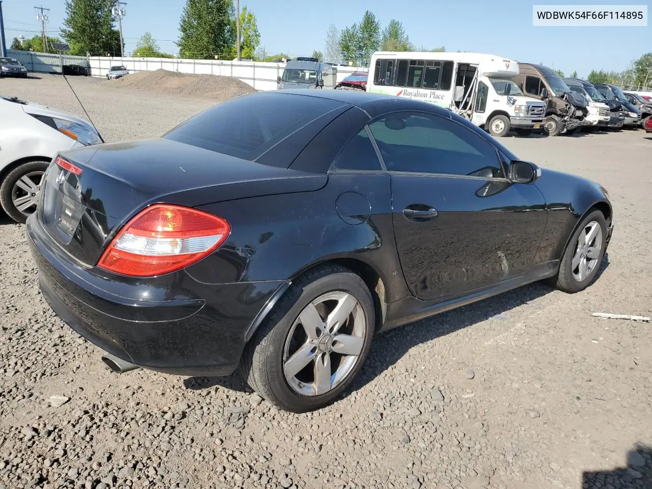 2006 Mercedes-Benz Slk 280 VIN: WDBWK54F66F114895 Lot: 55417885