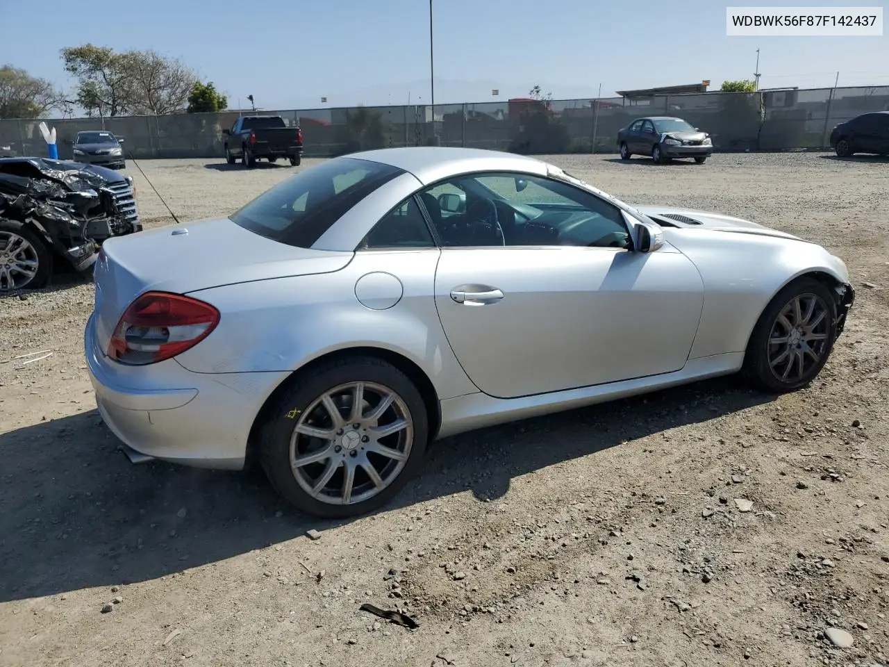 2007 Mercedes-Benz Slk 350 VIN: WDBWK56F87F142437 Lot: 49914125