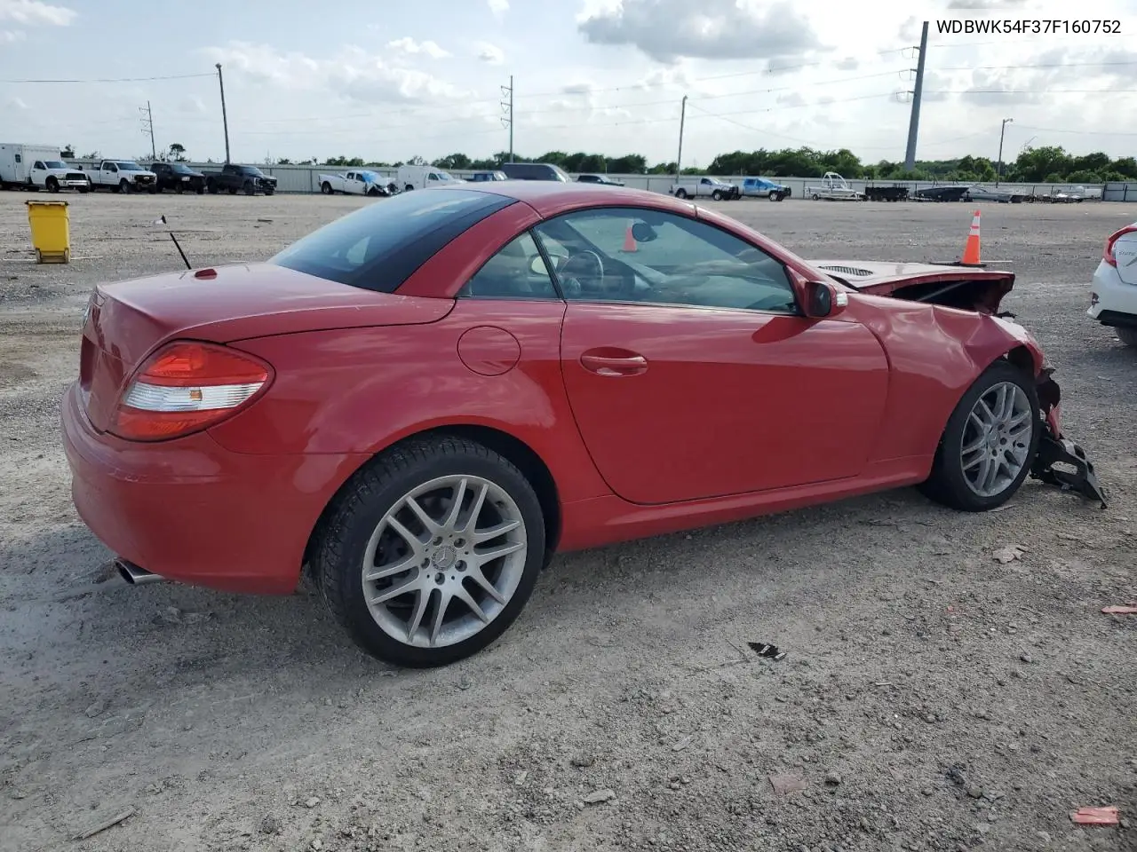 2007 Mercedes-Benz Slk 280 VIN: WDBWK54F37F160752 Lot: 54986495