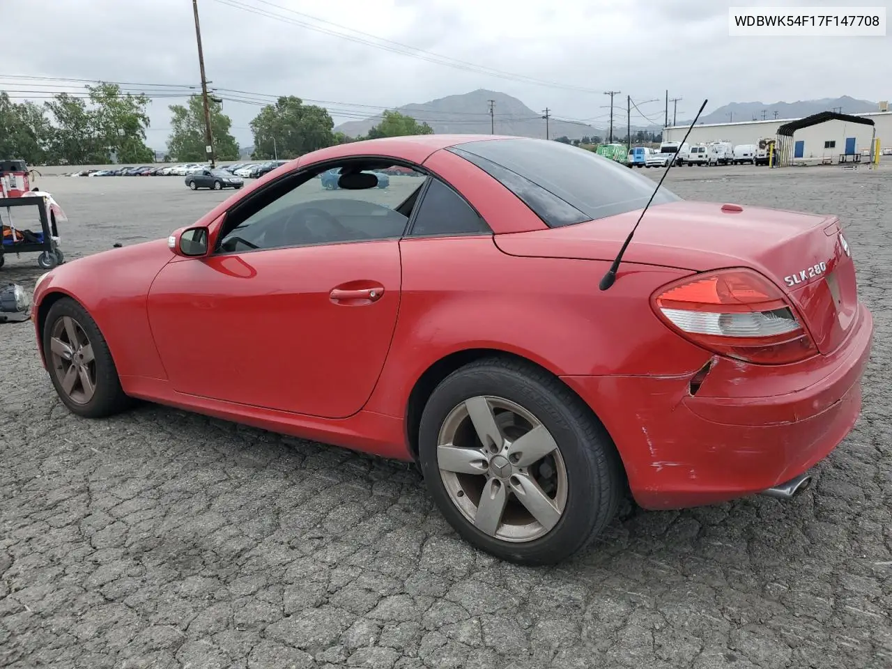 2007 Mercedes-Benz Slk 280 VIN: WDBWK54F17F147708 Lot: 55885305