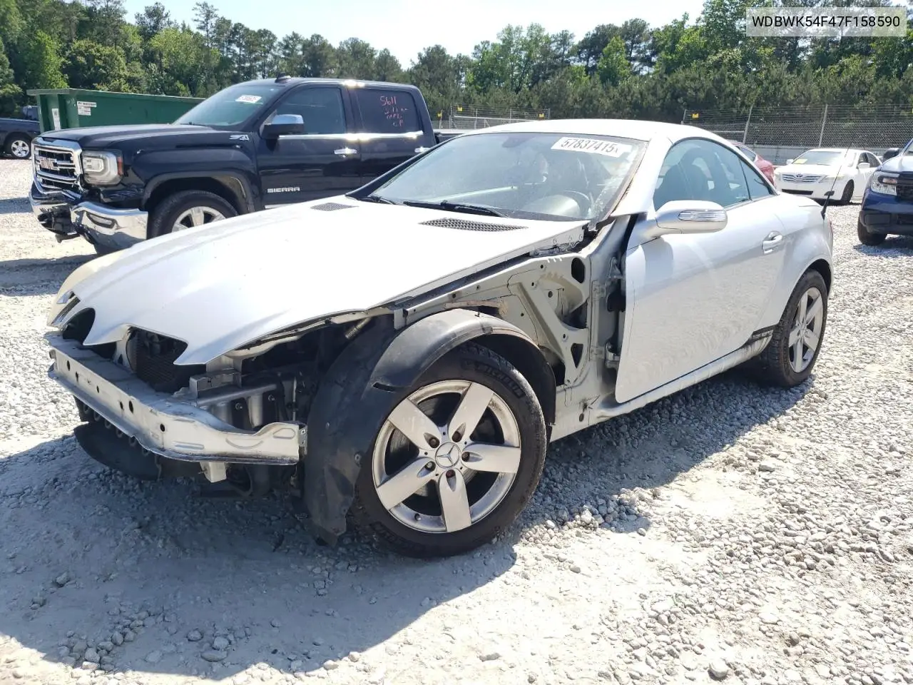 2007 Mercedes-Benz Slk 280 VIN: WDBWK54F47F158590 Lot: 57837415