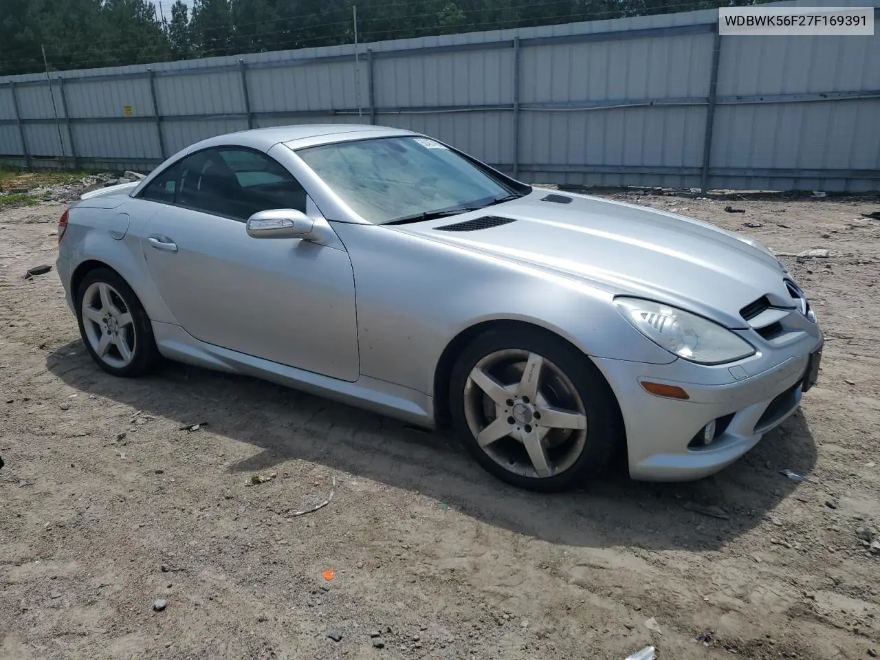 2007 Mercedes-Benz Slk 350 VIN: WDBWK56F27F169391 Lot: 60407435