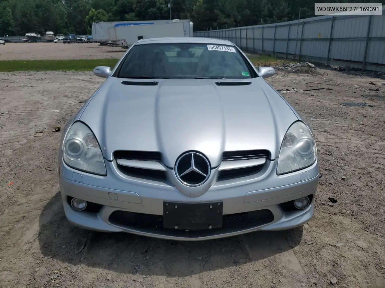 2007 Mercedes-Benz Slk 350 VIN: WDBWK56F27F169391 Lot: 60407435