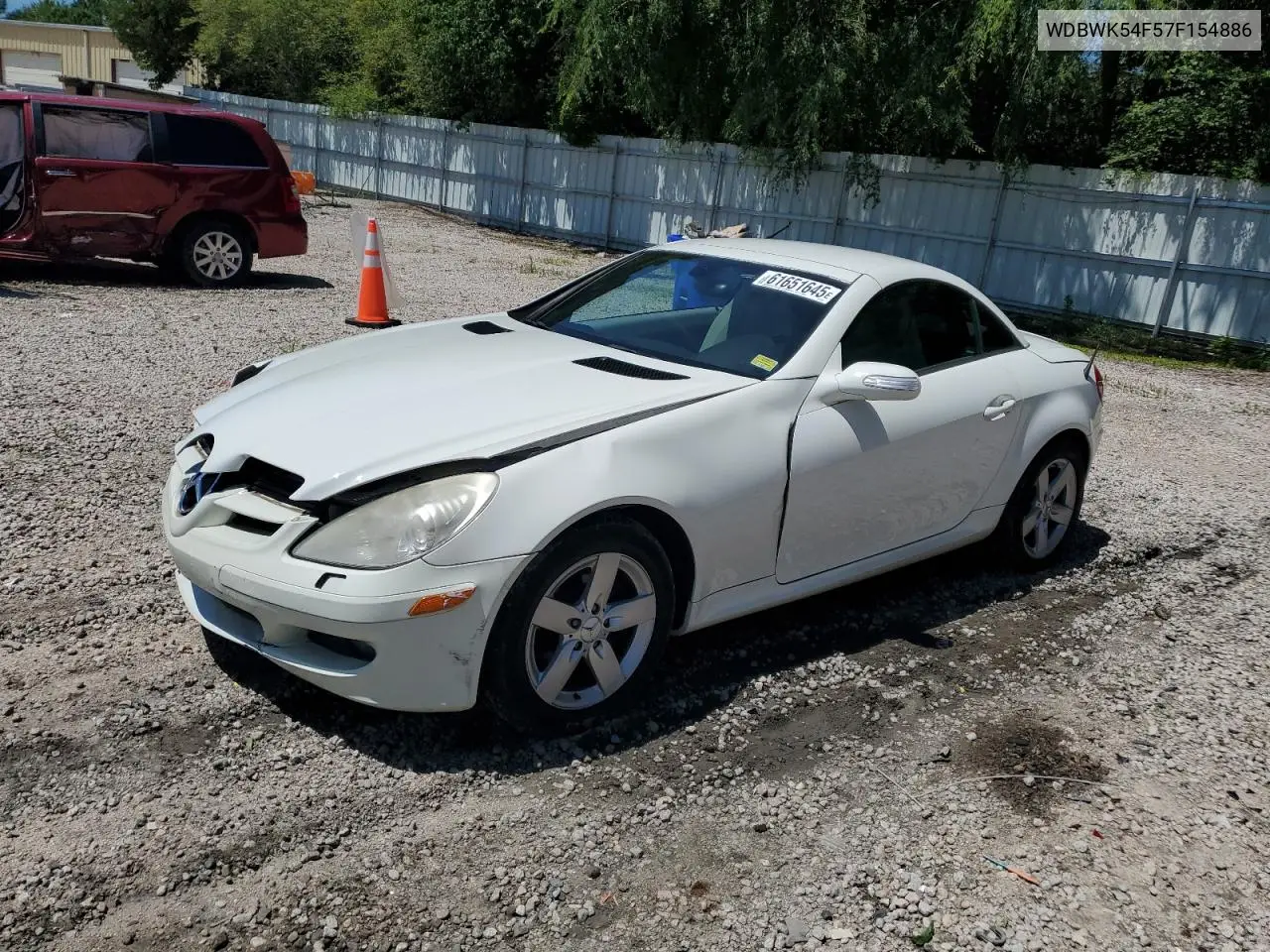 2007 Mercedes-Benz Slk 280 VIN: WDBWK54F57F154886 Lot: 61651645