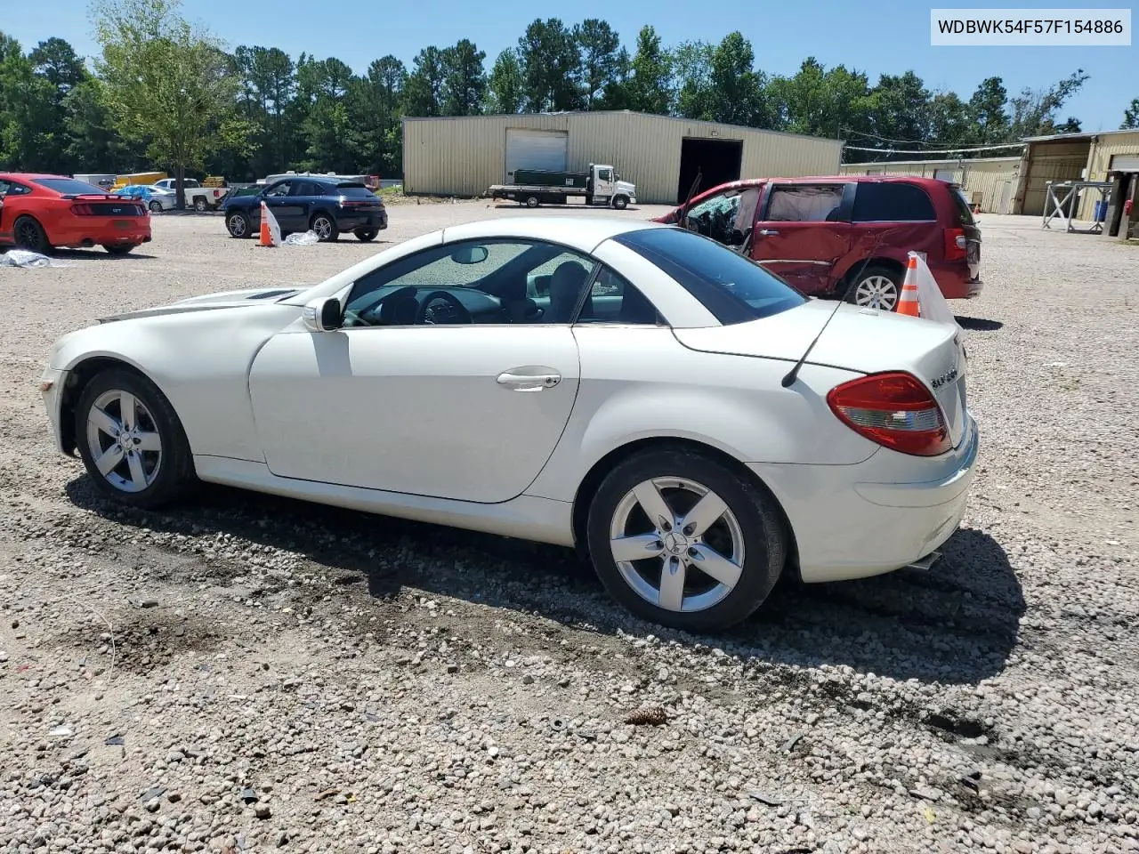 2007 Mercedes-Benz Slk 280 VIN: WDBWK54F57F154886 Lot: 61651645