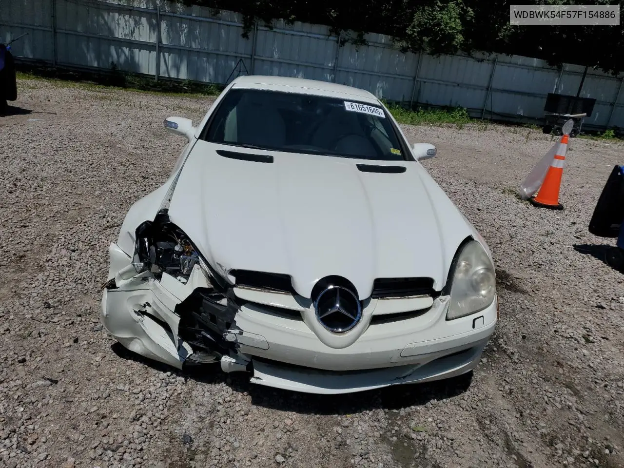 2007 Mercedes-Benz Slk 280 VIN: WDBWK54F57F154886 Lot: 61651645