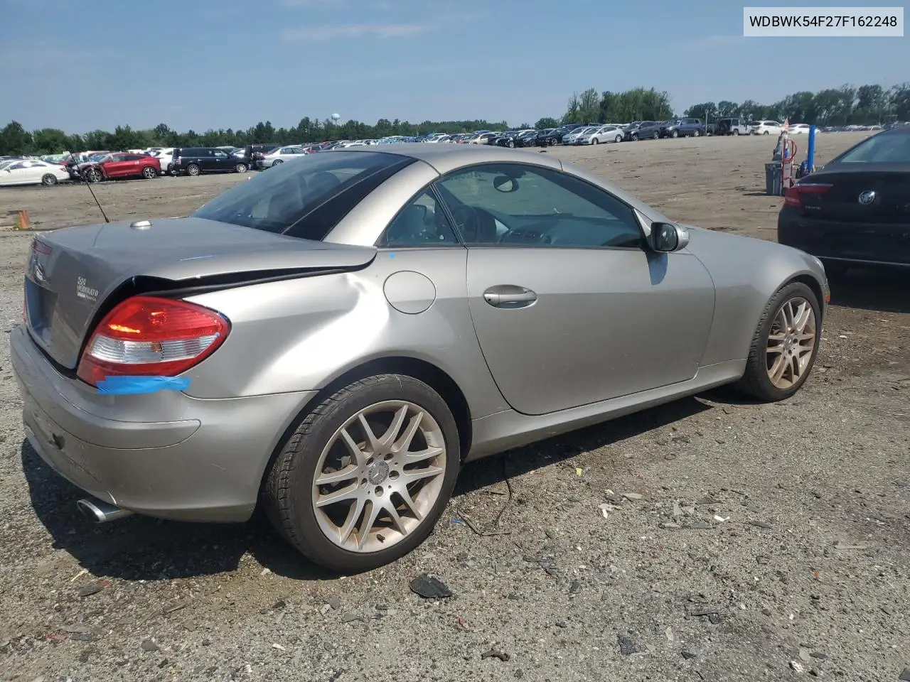 2007 Mercedes-Benz Slk 280 VIN: WDBWK54F27F162248 Lot: 63593135