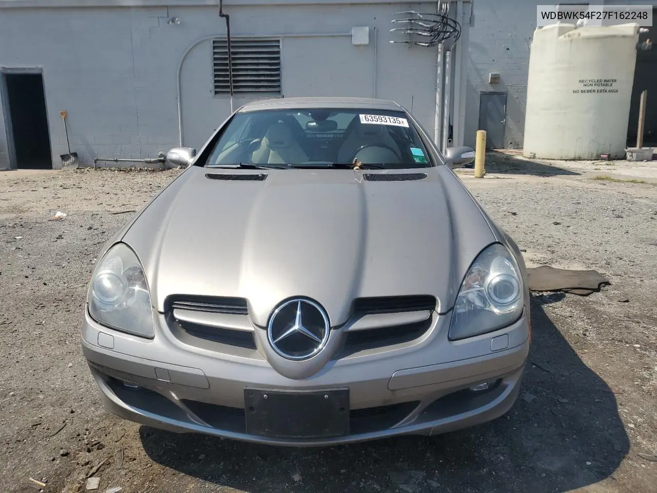 2007 Mercedes-Benz Slk 280 VIN: WDBWK54F27F162248 Lot: 63593135