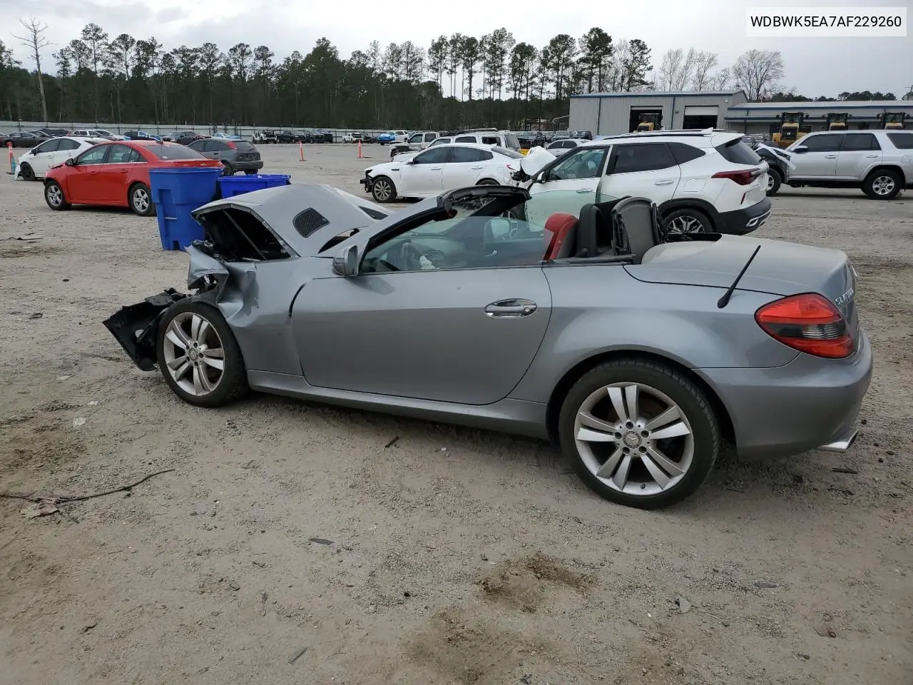 2010 Mercedes-Benz Slk 300 VIN: WDBWK5EA7AF229260 Lot: 49476755