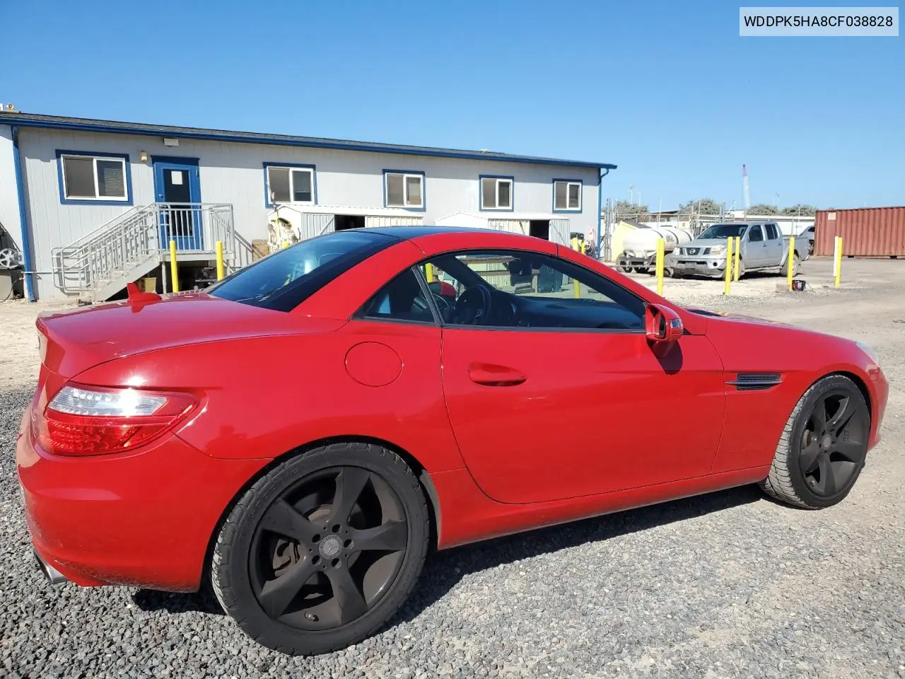 2012 Mercedes-Benz Slk 350 VIN: WDDPK5HA8CF038828 Lot: 50047975