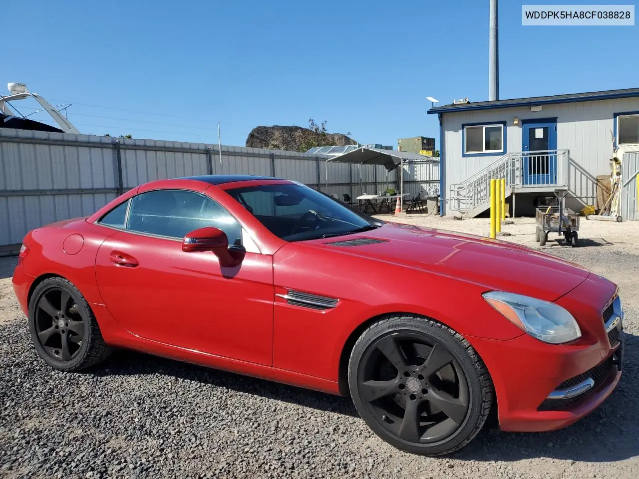 2012 Mercedes-Benz Slk 350 VIN: WDDPK5HA8CF038828 Lot: 50047975