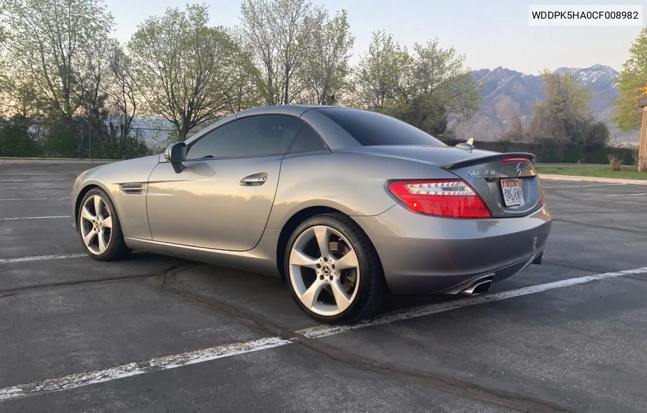 2012 Mercedes-Benz Slk 350 VIN: WDDPK5HA0CF008982 Lot: 53406115