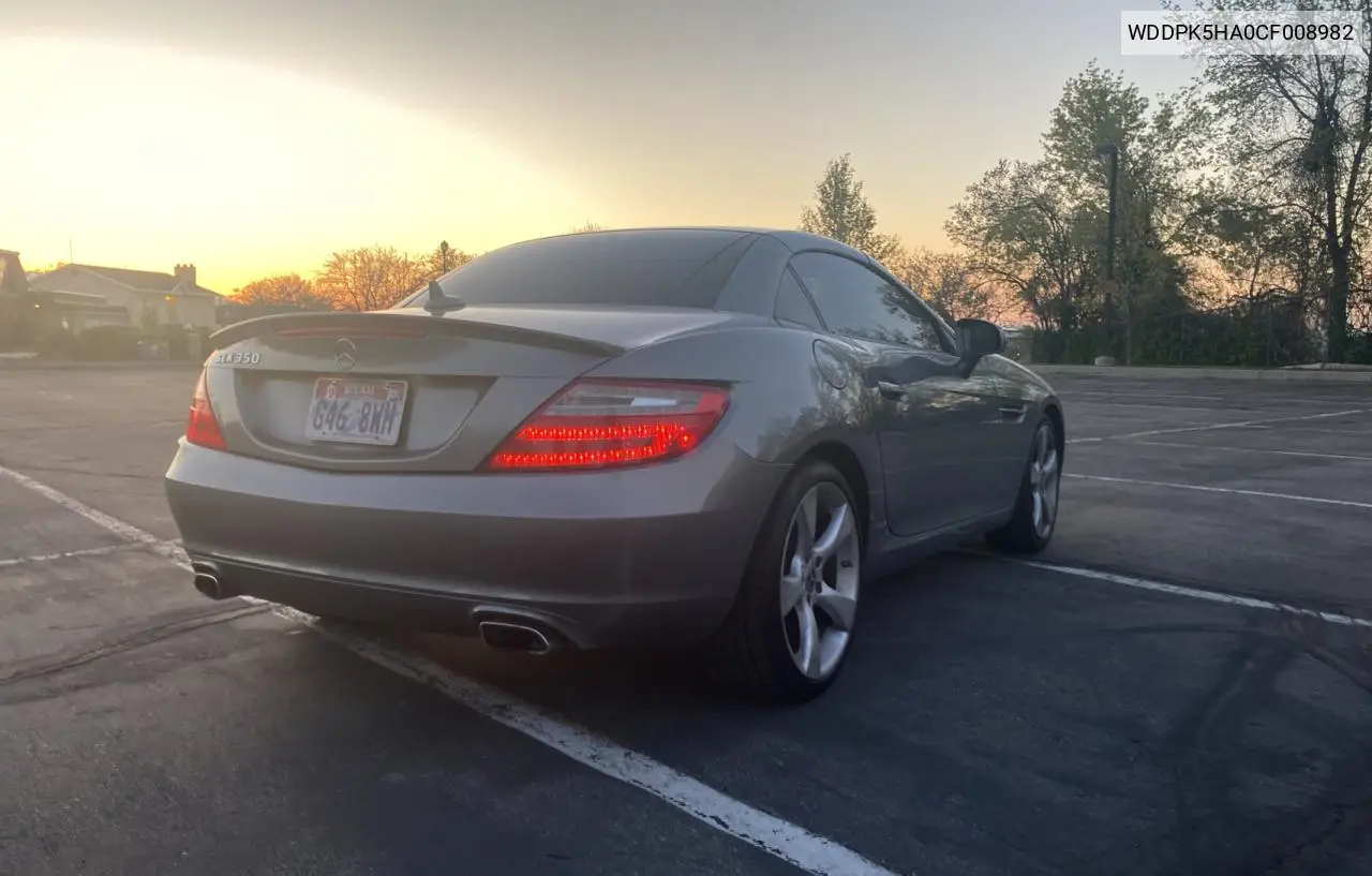 2012 Mercedes-Benz Slk 350 VIN: WDDPK5HA0CF008982 Lot: 53406115