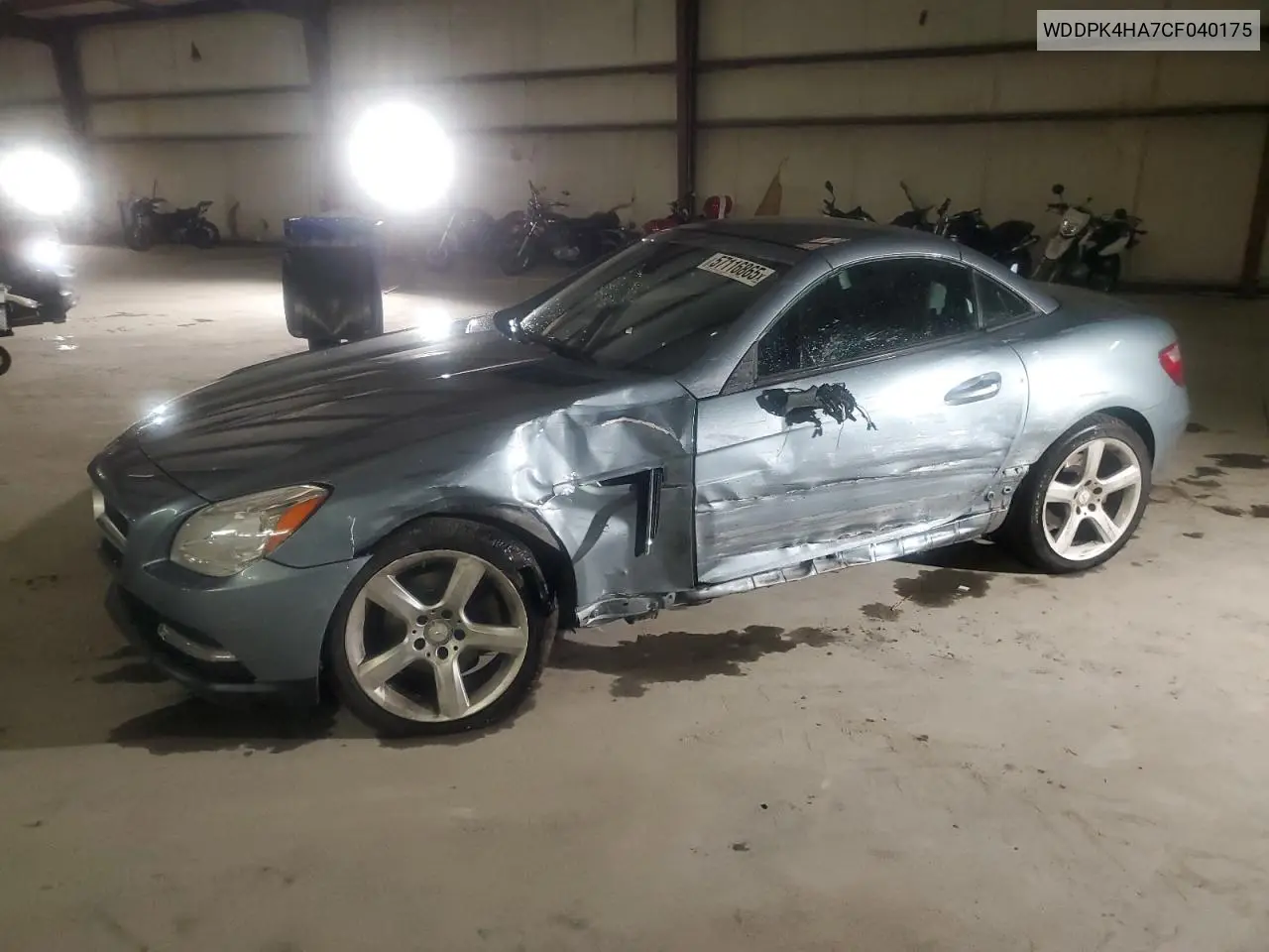 2012 Mercedes-Benz Slk 250 VIN: WDDPK4HA7CF040175 Lot: 57116865