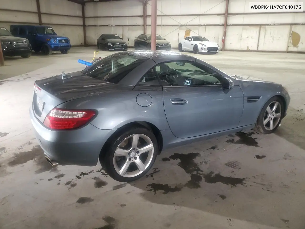 2012 Mercedes-Benz Slk 250 VIN: WDDPK4HA7CF040175 Lot: 57116865