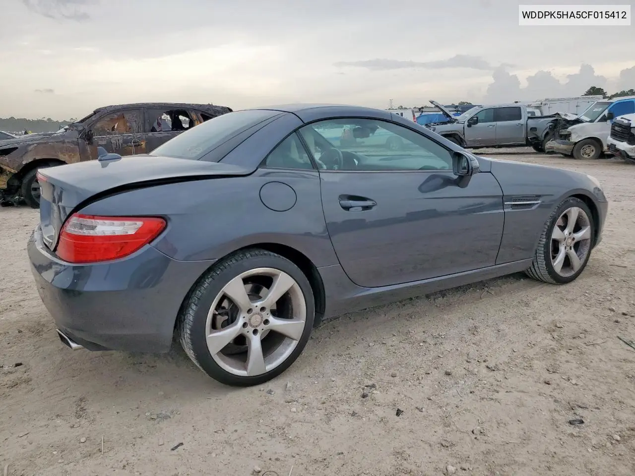 2012 Mercedes-Benz Slk 350 VIN: WDDPK5HA5CF015412 Lot: 60543625