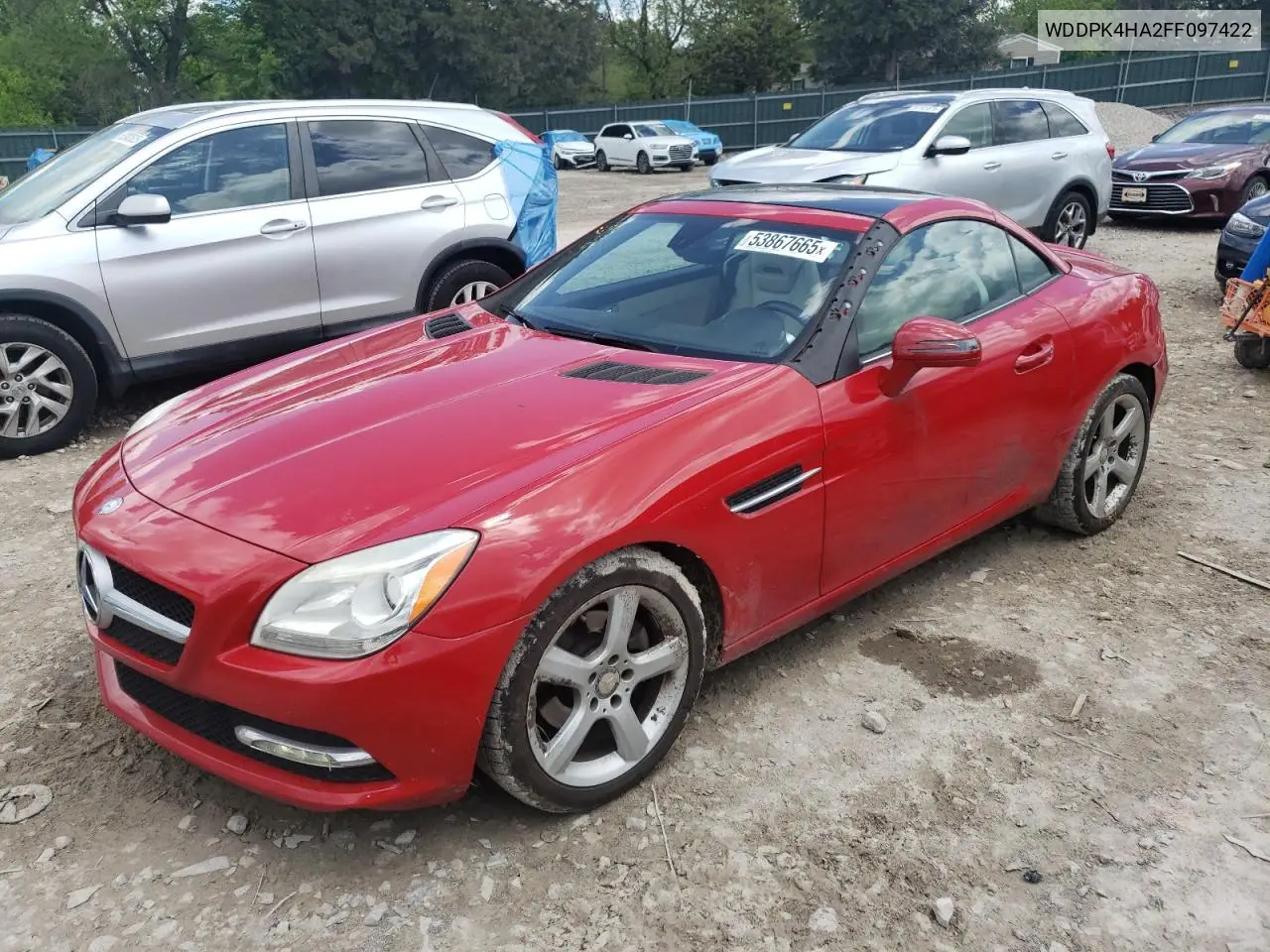 2015 Mercedes-Benz Slk 250 VIN: WDDPK4HA2FF097422 Lot: 53867665
