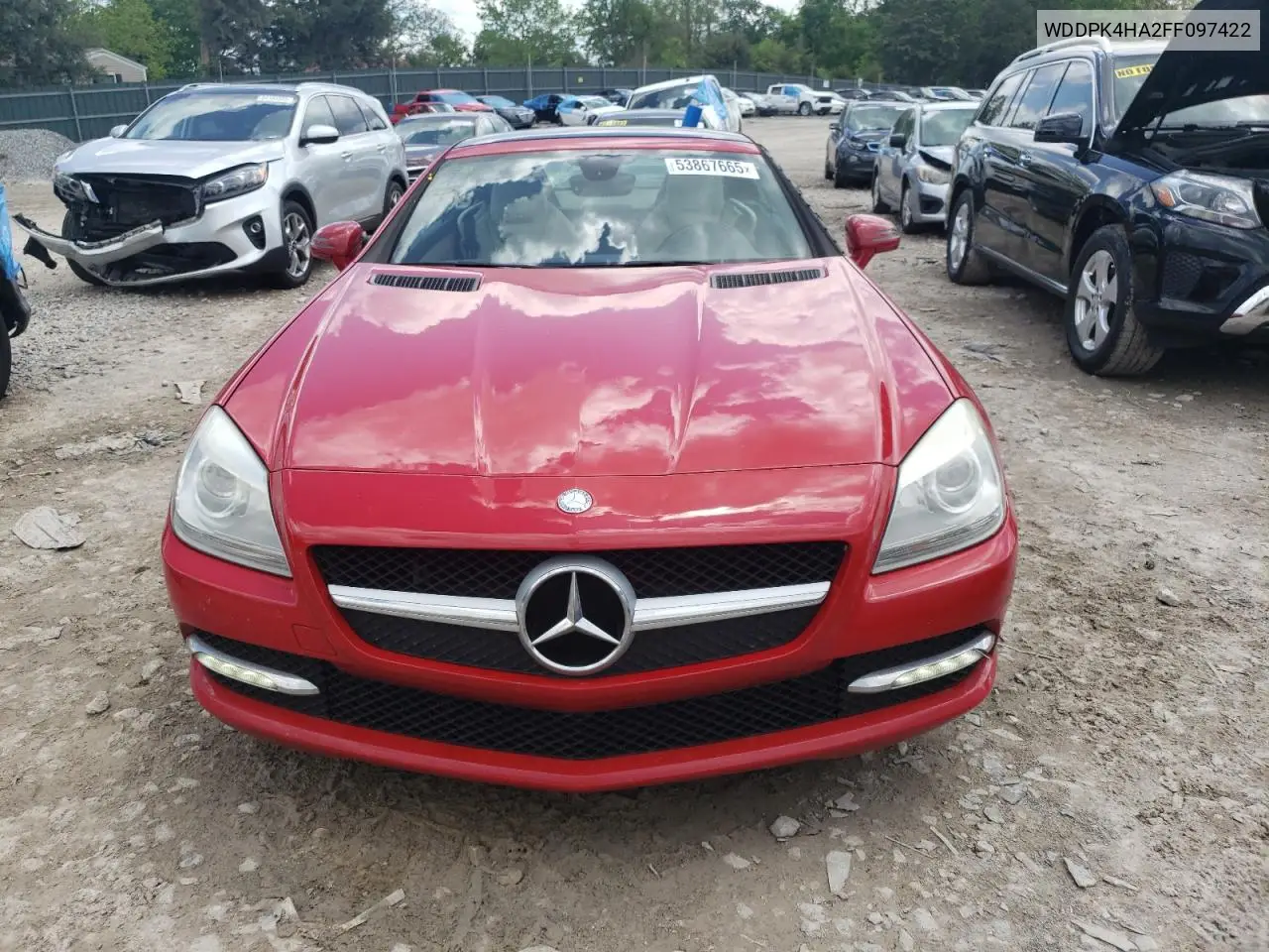 2015 Mercedes-Benz Slk 250 VIN: WDDPK4HA2FF097422 Lot: 53867665