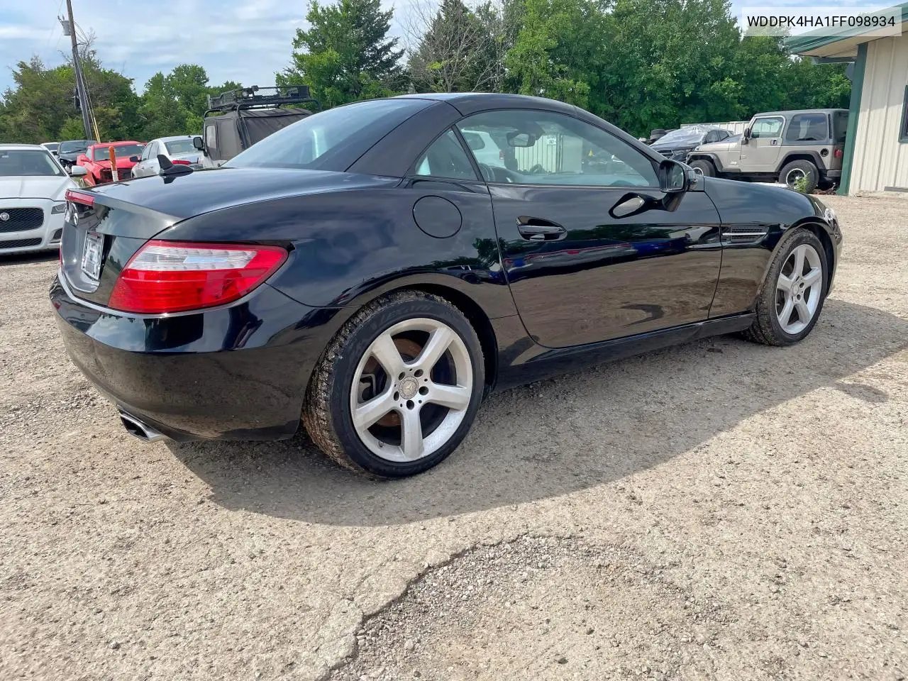 2015 Mercedes-Benz Slk 250 VIN: WDDPK4HA1FF098934 Lot: 55996085