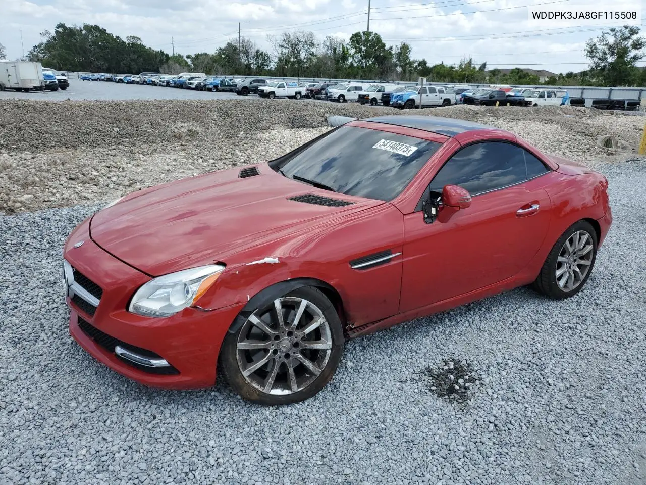 2016 Mercedes-Benz Slk 300 VIN: WDDPK3JA8GF115508 Lot: 54140375