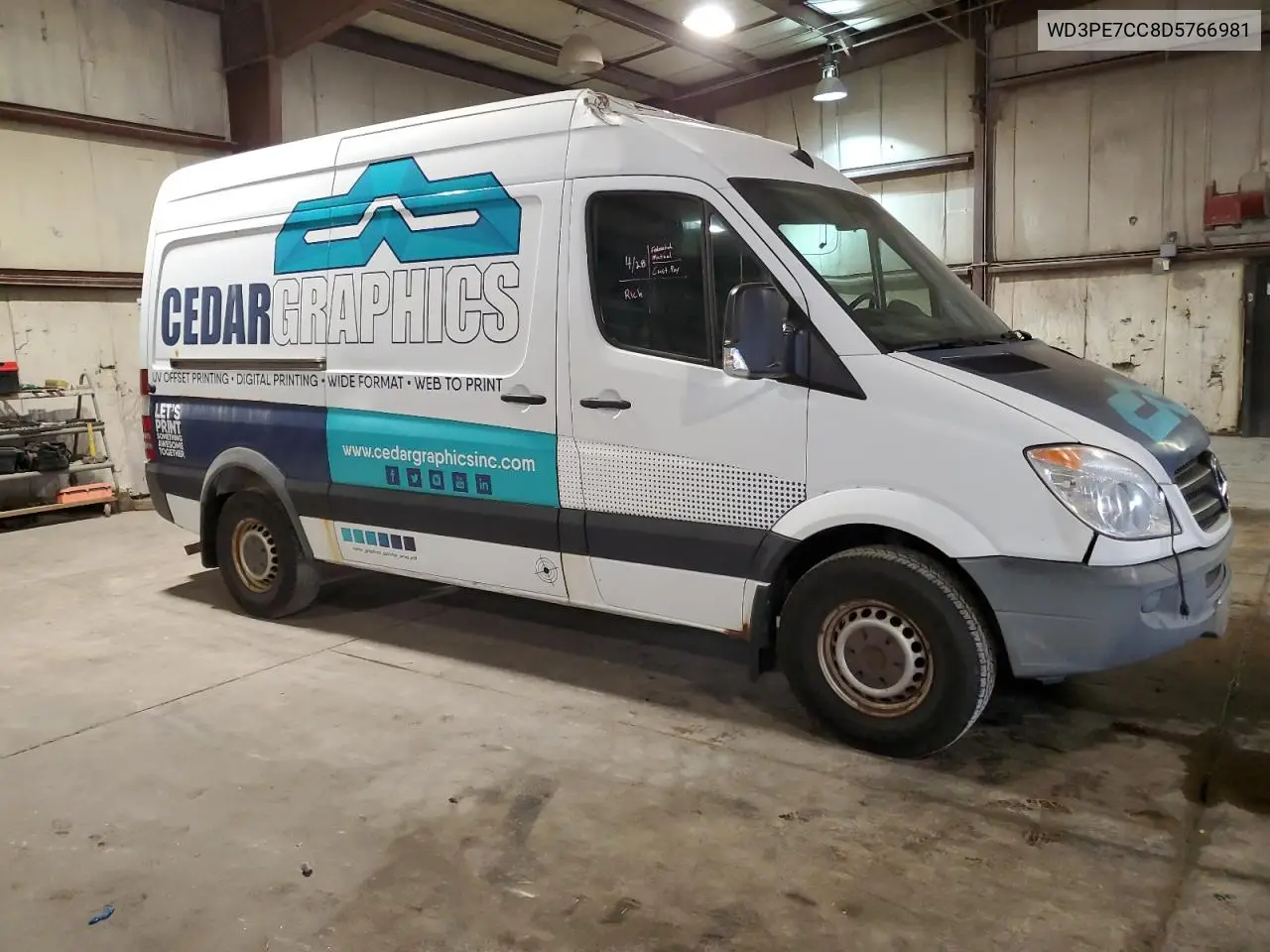 2013 Mercedes-Benz Sprinter 2500 VIN: WD3PE7CC8D5766981 Lot: 56322285