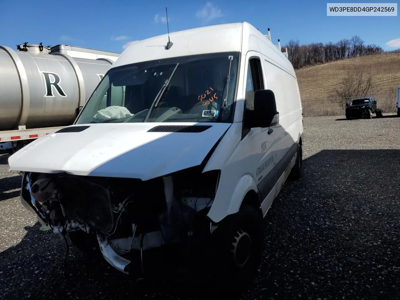 2016 Mercedes-Benz Sprinter 2500 VIN: WD3PE8DD4GP242569 Lot: 50219045