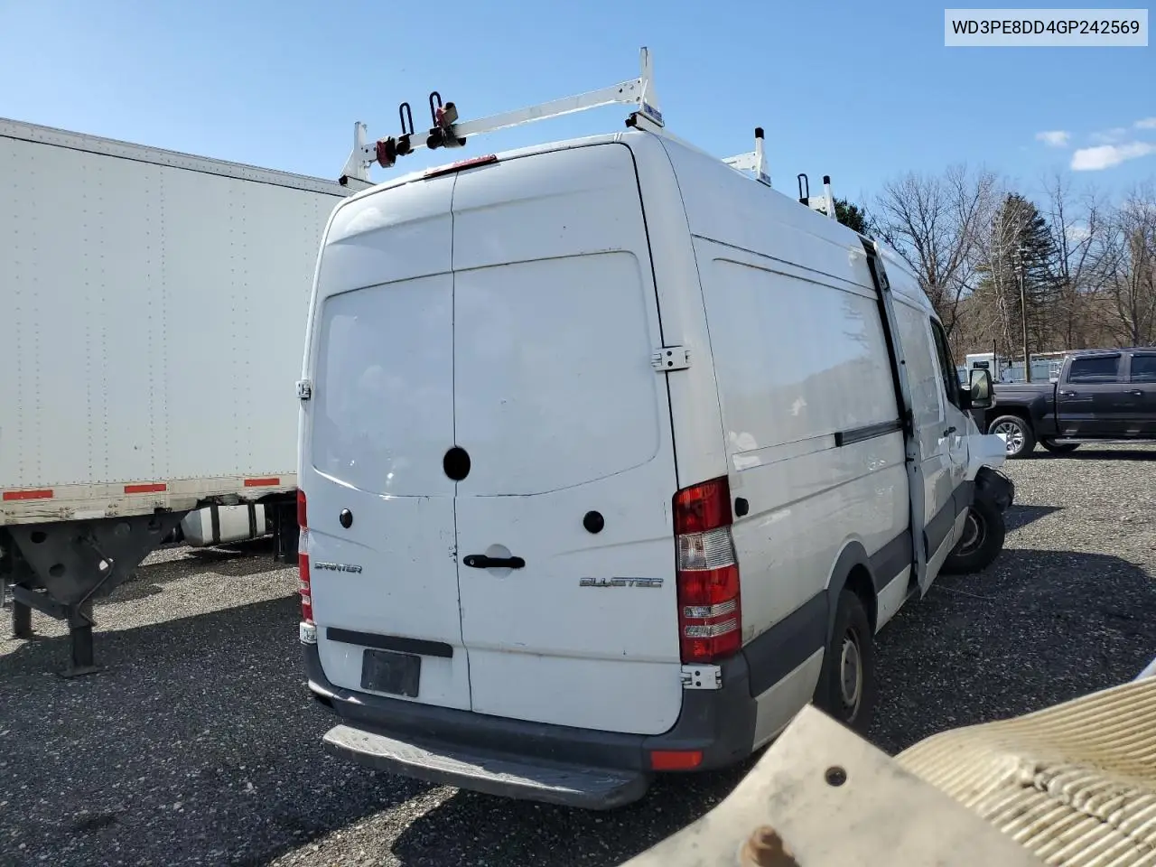 2016 Mercedes-Benz Sprinter 2500 VIN: WD3PE8DD4GP242569 Lot: 50219045