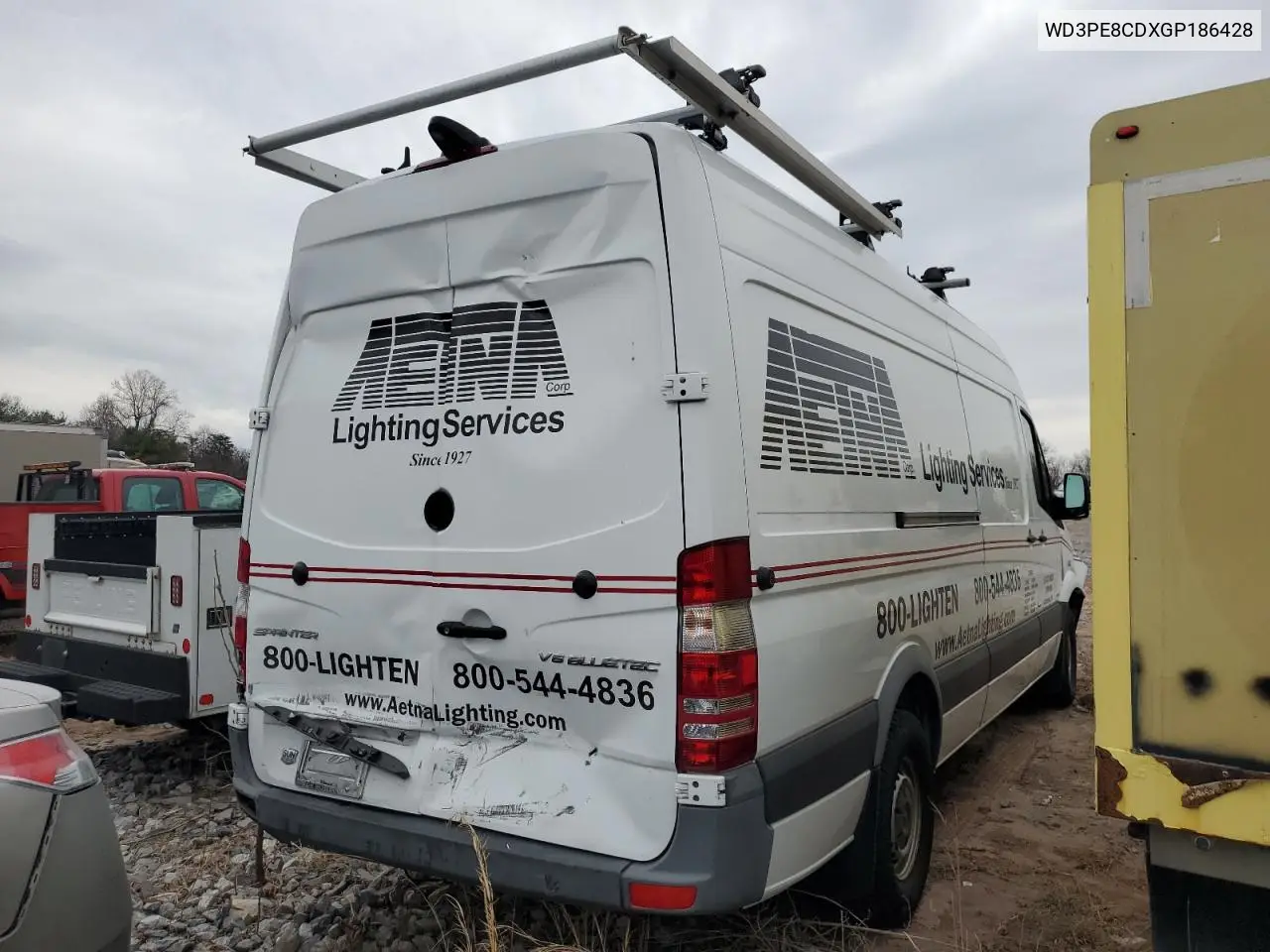 2016 Mercedes-Benz Sprinter 2500 VIN: WD3PE8CDXGP186428 Lot: 50753115