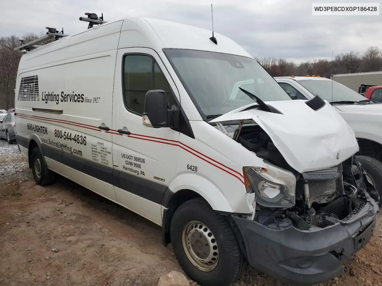 2016 Mercedes-Benz Sprinter 2500 VIN: WD3PE8CDXGP186428 Lot: 50753115