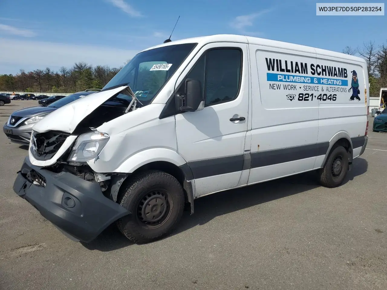 2016 Mercedes-Benz Sprinter 2500 VIN: WD3PE7DD5GP283254 Lot: 55490165