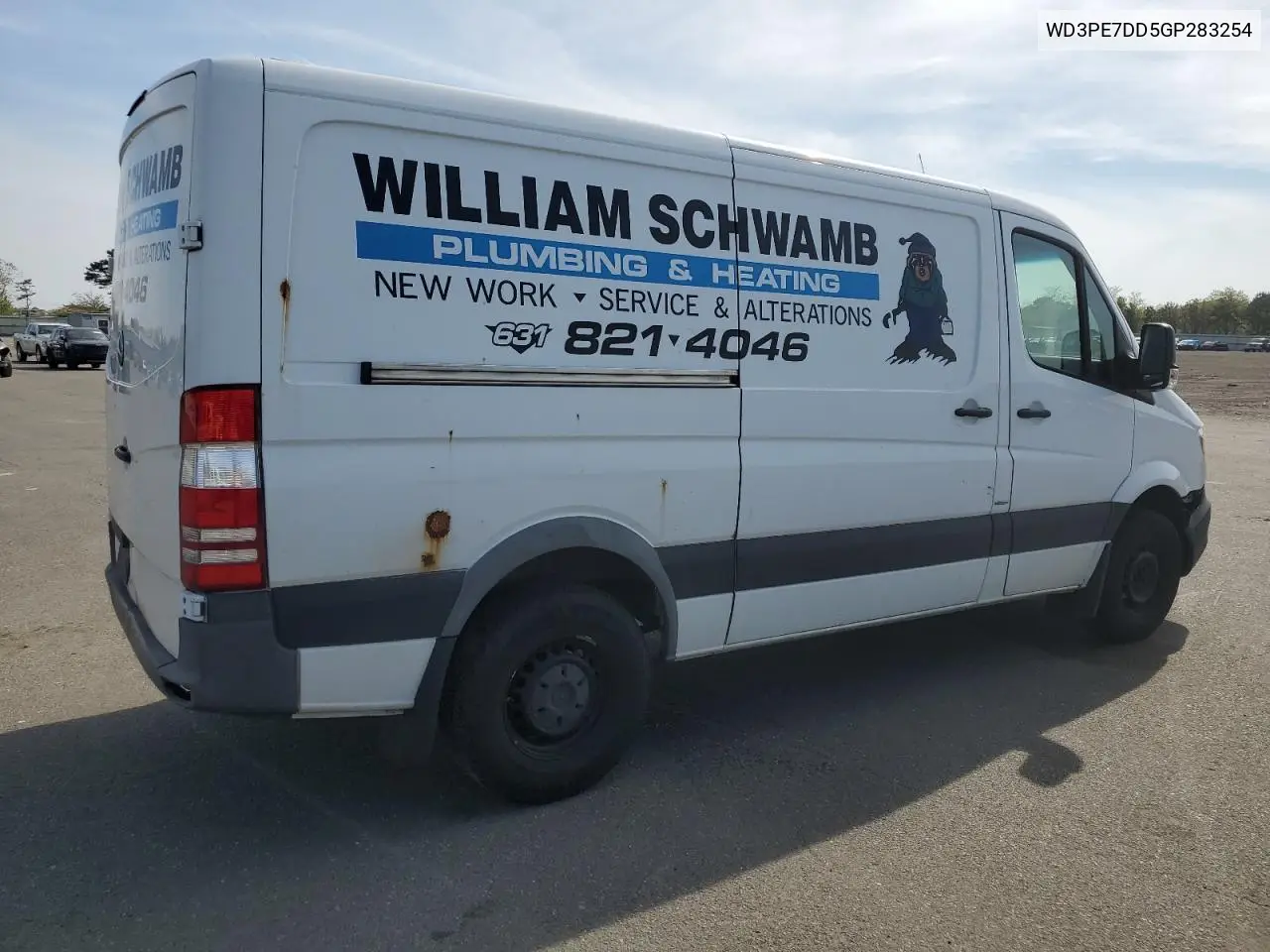 2016 Mercedes-Benz Sprinter 2500 VIN: WD3PE7DD5GP283254 Lot: 55490165