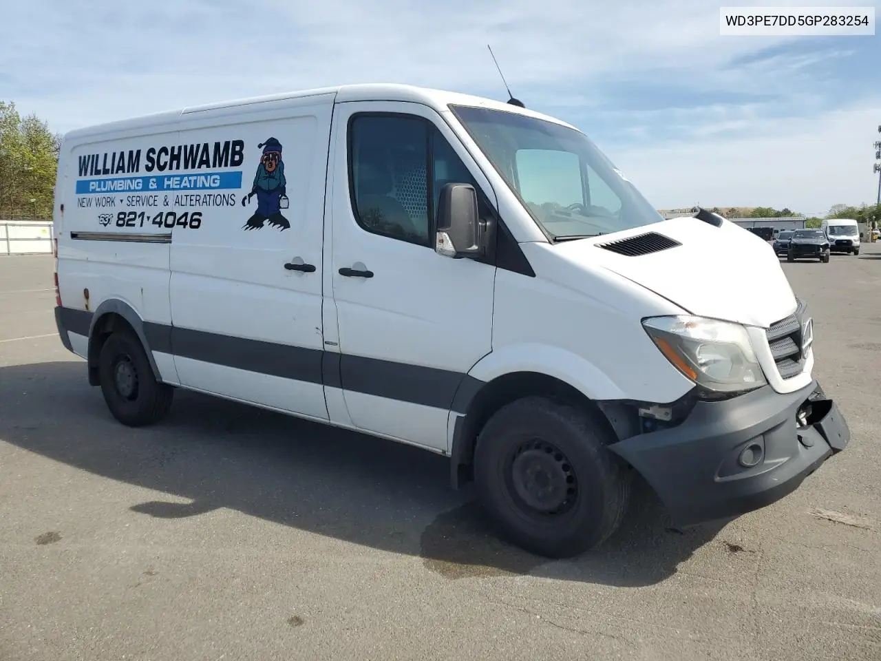 2016 Mercedes-Benz Sprinter 2500 VIN: WD3PE7DD5GP283254 Lot: 55490165