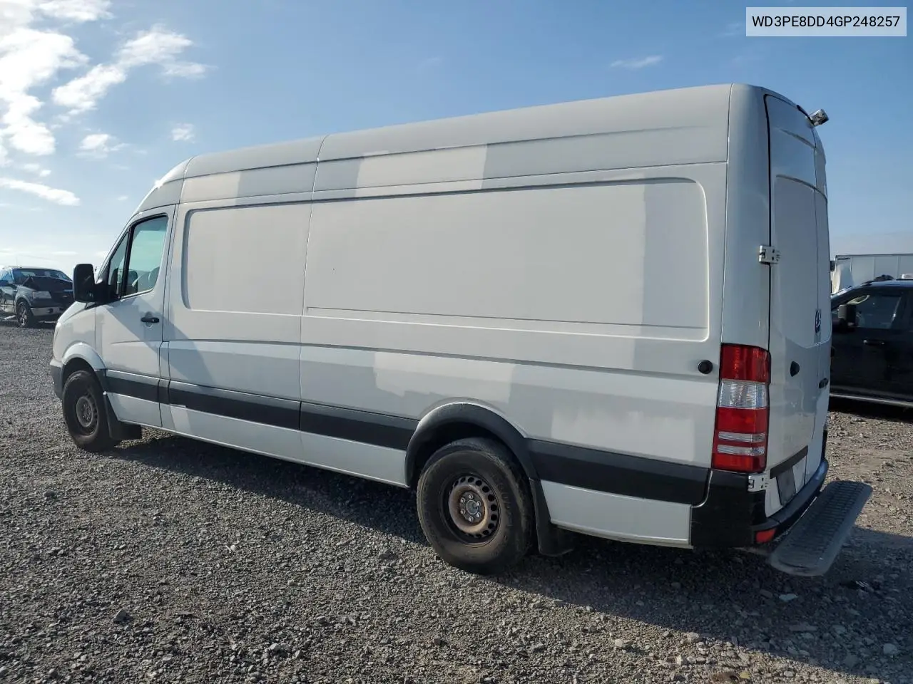 2016 Mercedes-Benz Sprinter 2500 VIN: WD3PE8DD4GP248257 Lot: 65571355