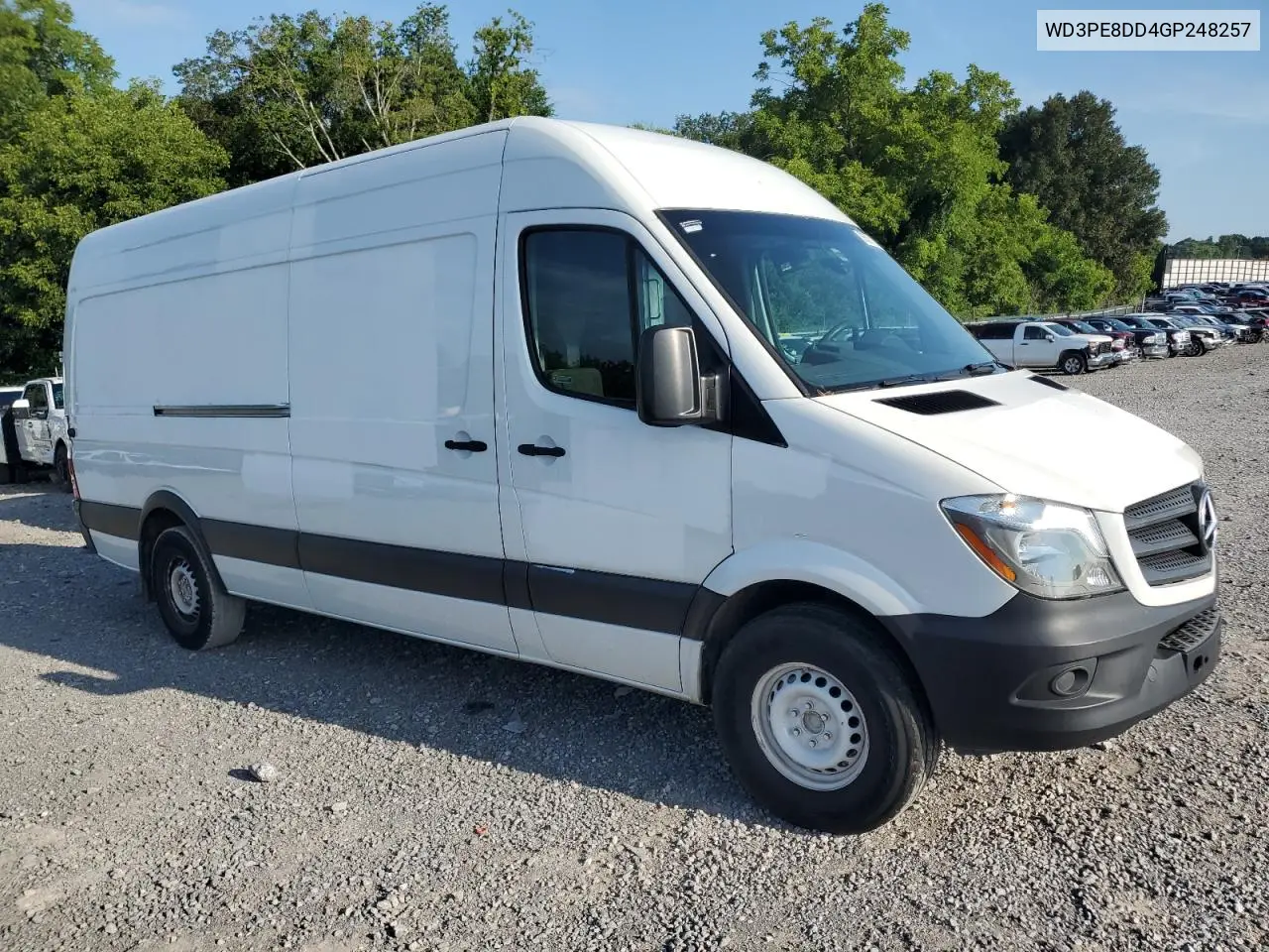 2016 Mercedes-Benz Sprinter 2500 VIN: WD3PE8DD4GP248257 Lot: 65571355