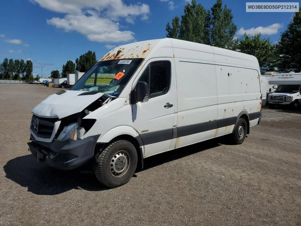 2016 Mercedes-Benz Sprinter 2500 VIN: WD3BE8DD5GP212314 Lot: 65588795